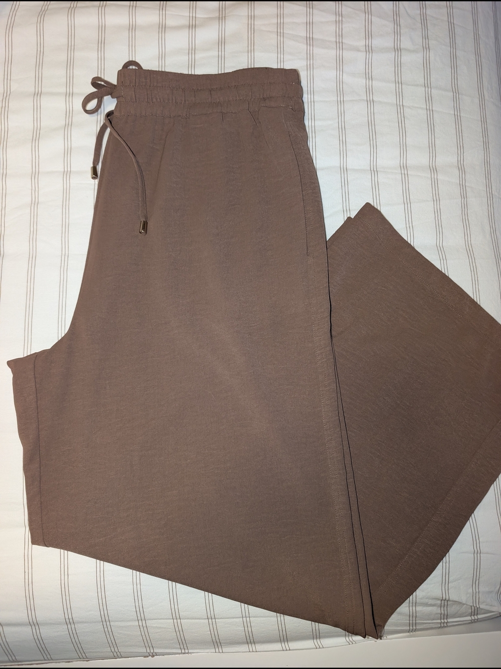 Rachel Zoe Brown Wide-Leg Drawstring Pants